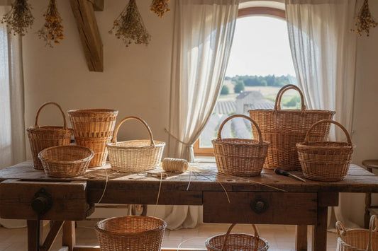 panier osier rangement, panier en osier rangement, corbeille en osier