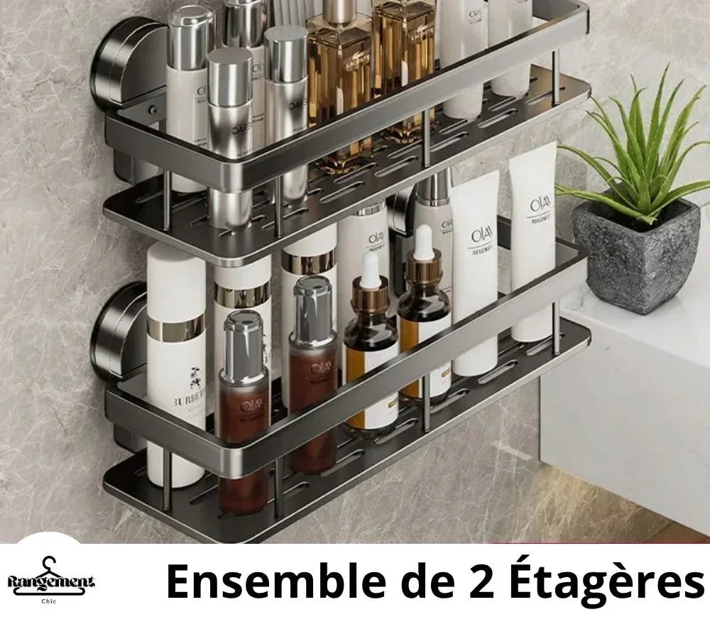 Étagère cuisine Aluflex rangement mural inox, lot de 2, Rangement Chic, rangement cuisine mural