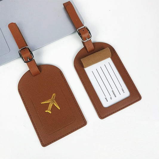 Etiquette bagage voyage Tagsecure Brun