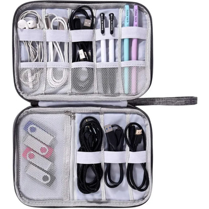 Sac de rangement Organiseur Tech pour accessoires électroniques – pochette de voyage imperméable pour câbles, chargeurs, SSD, cartes mémoire et gadgets, idéale pour optimiser l’organisation dans une valise ou un sac à dos