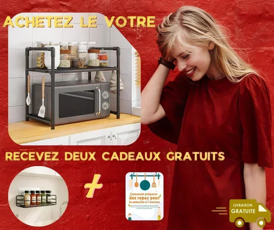 Etagere micro onde | CozyChef™ - Rangement Chic