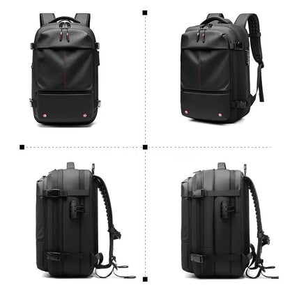 sac a dos cabine compression sous vide , dispositif de compression intgrée en un clic , vue du produit des 4 cotés