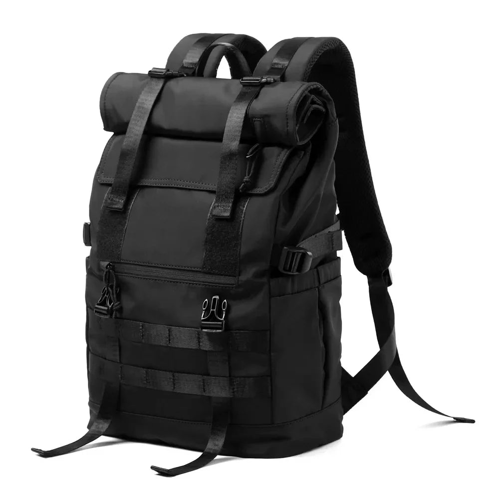 sac a dos roll top homme avec compartiment ordinateur 17.3 pouces resistant a l eau