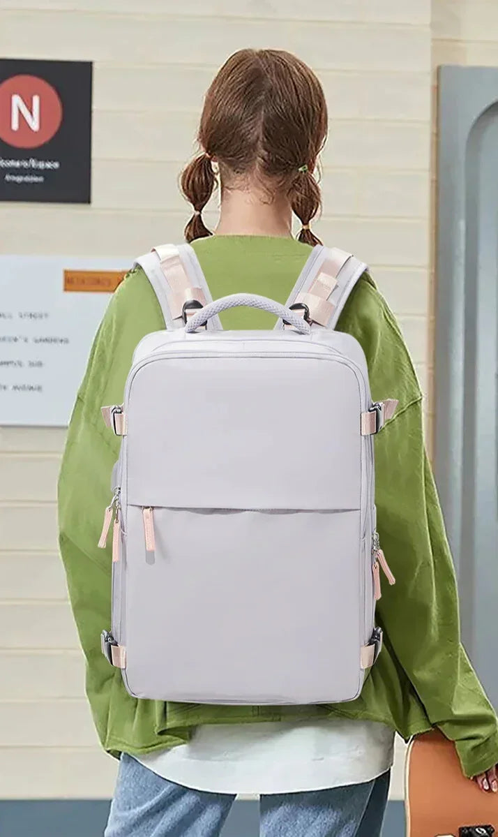 Sac a dos voyage AirCompresX™ cabine Wizzair 40x30x20, compression sous vide, multifonction et ergonomique. Voyagez léger et organisé !
