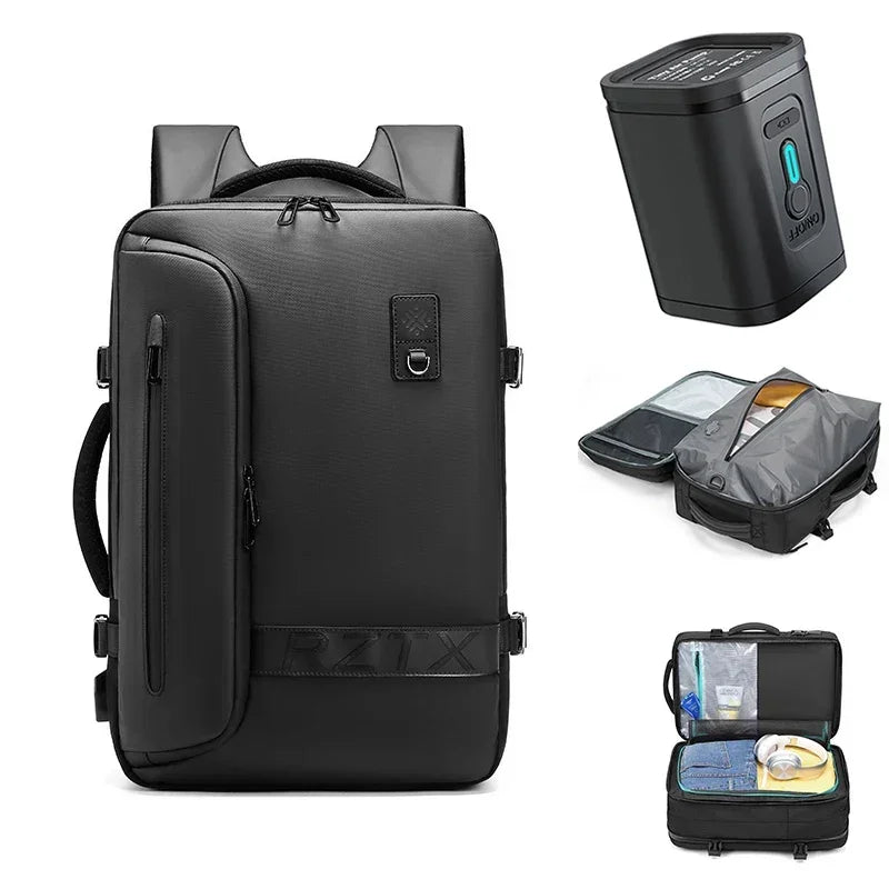 sac a dos voyage, sac à dos compression sous vide, sac de voyage compact, organisateur valise, sac cabine avion, sac rangement optimisé