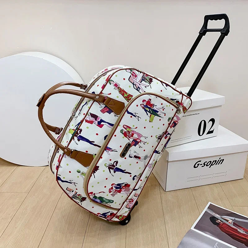 Sac de voyage à roulettes léger 1,4 kg French Roll™, valise souple à roulettes idéale pour déplacements quotidiens et week-end