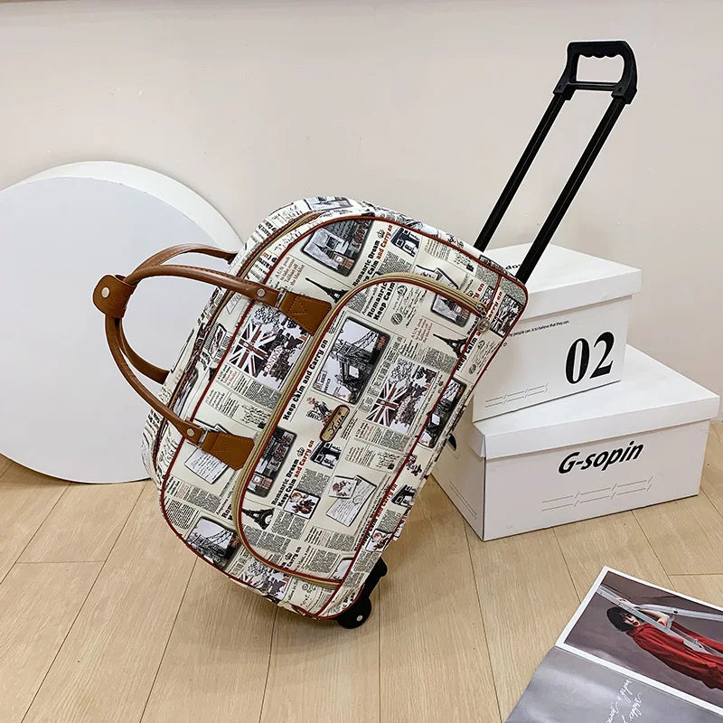 Sac de voyage à roulettes léger 1,4 kg French Roll™, valise souple à roulettes idéale pour déplacements quotidiens et week-end