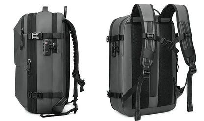 sac à dos compression sous vide Evasion Slim gris, rangement voyage compact, accessoires valise cabine