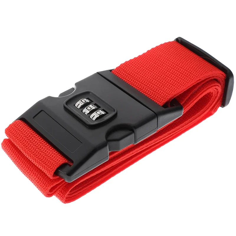 Sangle pour valise Rangement Chic, sangle de bagage antivol réglable avec verrouillage par mot de passe, idéale pour sécuriser vos valises pendant le voyage – Collection Accessoires Sécurité Voyage.