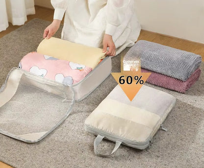 Organisateurs de valise compressibles TravelPack™ couleur gris – set de 6 sacs de compression pour voyages et placards