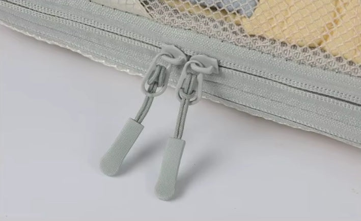 Organisateurs de valise compressibles TravelPack™ couleur gris – set de 6 sacs de compression pour voyages et placards