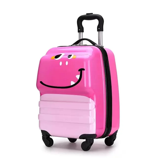 valise enfant 18 pouces a roulettes en abs coque rigide bagage enfant cabine theme animal 3d mignon pour voyage enfant vacances etudiant